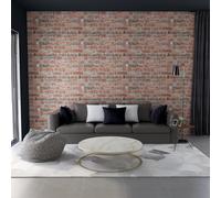 3D Wall Panels Red EPS Foam 100x50cm Brick Effect 11pcs Decorative 2cm