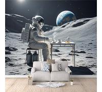 3D Wall Paper for Living Room Astronaut, Mural 3D Modern Starry Sky 150x105cm Quick DIY Creative Poster Modern Photomurals Giant Backdrop Bedroom Living Room Kids Room