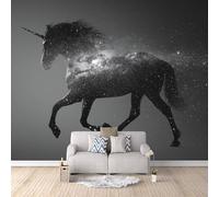 3D Wall Paper for Living Room Horse, Mural 3D Modern Nebula Galaxy 300x256cm Quick DIY Creative Poster Modern Photomurals Giant Backdrop Bedroom Living Room Kids Room
