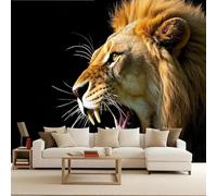 3D Wall Paper for Living Room Lion, Wallpaper for Girls Bedroom Lion 200x140cm Animal Wildness Kids Wallpaper Living Room Bedroom Kids Room Photomurals Full Backdrop Decorative Art Easy Installation