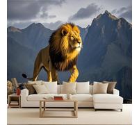3D Wall Paper for Living Room Lion, Wallpaper for Girls Bedroom Lion 200x140cm Animal Wildness Kids Wallpaper Living Room Bedroom Kids Room Photomurals Full Backdrop Decorative Art Easy Installation