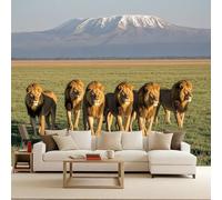 3D Wall Paper for Living Room Lion, Wallpaper for Girls Bedroom Lion 400x280cm Animal Wildness Kids Wallpaper Living Room Bedroom Kids Room Photomurals Full Backdrop Decorative Art Easy Installation