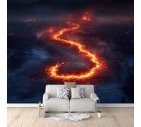 3D Wall Paper for Living Room Magma, Gothic Bedroom Wallpaper Natural Scenery 300X256Cm Modern Photomurals Fashionable Mural Giant Wall Poster Decorative Murale Art