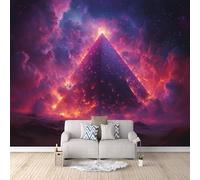 3D Wall Paper for Living Room Purple, 3D Wall Murals Nebula Universe 250X175Cm Modern Decorative Photomurals Giant Poster Easy to Apply Bedroom Living Room Restyling