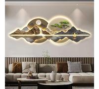 3D Wall Sculptures LED Lighted Wall Art - Modern Decor for Living Room and Office, Decorative Wall Lamp for Illumination