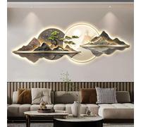 3D Wall Sculptures LED Lighted Wall Art - Modern Decor for Living Room and Office, Decorative Wall Lamp for Illumination