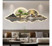 3D Wall Sculptures LED Lighted Wall Art - Modern Decor for Living Room and Office, Decorative Wall Lamp for Illumination
