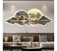 3D Wall Sculptures - LED Wall Art Decorations, Modern Oriental and Traditional Chinese Pine Design for Home Decor, Perfect for Welcoming Spaces and Unique Interior Accents