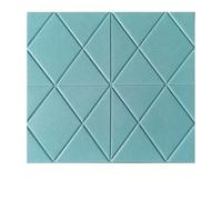 3D Wall Sticker Waterproof Wooden Board Wood Grain Crash(Blue)