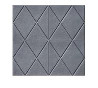 3D Wall Sticker Waterproof Wooden Board Wood Grain Crash(Gray)