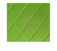 3D Wall Sticker Waterproof Wooden Board Wood Grain Crash(Green)
