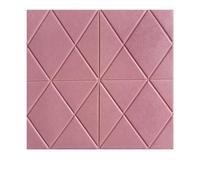 3D Wall Sticker Waterproof Wooden Board Wood Grain Crash(Pink)
