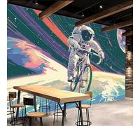 3D Wallpaper 200x140cm Astronaut Fantasy Removable Wallpaper Universe Galaxy Seamless 3D Wall Art Printed on Oil Painting Canvas for Living Room or TV Background Installation