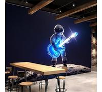3D Wallpaper 250x175cm Astronaut Cute Wallpapers Fantasy Guitar Oil Painting Canvas Mural Panels, Seamless Design, Perfect for Bedroom or Hallway Decoration