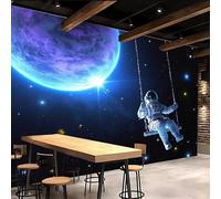 3D Wallpaper 250x175cm Astronaut Fantasy Cute Wallpapers Universe Galaxy Oil Painting Canvas Mural Panels, Seamless Design, Perfect for Bedroom or Hallway Decoration