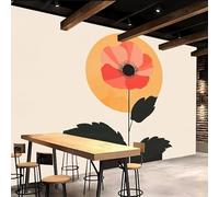 3D Wallpaper 250x370cm Colorful Geometric Flowers Cute Wallpapers Oil Painting Canvas Mural Panels, Seamless Design, Perfect for Bedroom or Hallway Decoration EB24-3225