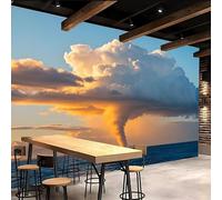 3D Wallpaper 250x420cm Cloud Tornado Blue Wallpaper for Living Room Large 3D Canvas Art, Edge-to-Edge Oil Painting Texture, Suitable for Office or Creative Space EB24-2873
