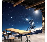3D Wallpaper 300x256cm Astronaut Fantasy Nursery Wallpaper Universe Galaxy Seamless Oil Painting Canvas Wall Decor for Modern Living Rooms or Open-Concept Home Areas
