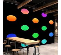 3D Wallpaper 350x260cm Colored Dots Geometry Boys Wallpaper for Bedroom Gallery-Style 3D Art on Oil Canvas, no Visible Seams, Ideal for Feature Walls in Home or Office EB24-860