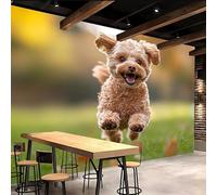 3D Wallpaper 350x260cm Dog Boys Wallpaper for Bedroom Gallery-Style 3D Art on Oil Canvas, no Visible Seams, Ideal for Feature Walls in Home or Office EB24-4585