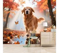 3D Wallpaper 350x260cm Dog Boys Wallpaper for Bedroom Gallery-Style 3D Art on Oil Canvas, no Visible Seams, Ideal for Feature Walls in Home or Office EB24-4075