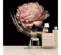 3D Wallpaper 350x260cm Pink Flowers Boys Wallpaper for Bedroom Gallery-Style 3D Art on Oil Canvas, no Visible Seams, Ideal for Feature Walls in Home or Office EB24-5521