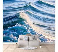 3D Wallpaper 350x260cm Waves Boys Wallpaper for Bedroom Gallery-Style 3D Art on Oil Canvas, no Visible Seams, Ideal for Feature Walls in Home or Office EB24-133