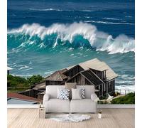 3D Wallpaper 350x260cm Waves Boys Wallpaper for Bedroom Gallery-Style 3D Art on Oil Canvas, no Visible Seams, Ideal for Feature Walls in Home or Office EB24-175