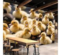 3D Wallpaper 400x280cm Cute Duck Boys Wallpaper for Bedroom Children in Rural Areas Gallery-Style 3D Art on Oil Canvas, no Visible Seams, Ideal for Feature Walls in Home or Office