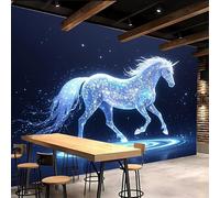 3D Wallpaper 400x280cm Horse Boys Wallpaper for Bedroom Fantasy Gallery-Style 3D Art on Oil Canvas, no Visible Seams, Ideal for Feature Walls in Home or Office