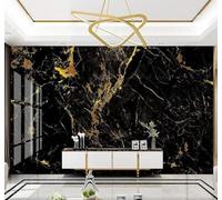 3D Wallpaper Abstract Gold Leaf Black and Gold Patterns Faux Marble | Easy to Install Ideal for Creating Luxurious Décor in Bespoke Offices Living Rooms Bedrooms and Behind TV Screens-150cm×105cm