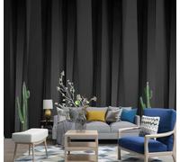 3D Wallpaper Abstract Three Dimensional Black Stripes Art | Easy to Install Ideal for Creating Luxurious Décor in Bespoke Offices Living Rooms Bedrooms and Behind TV Screens-350cm×256cm