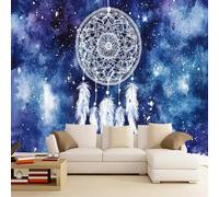 3D Wallpaper Blue Dream Catcher 274x203cm,Modern Abstract Aesthetic Photo Mural Wallpaper Silk Cloth Wall Art for Bedroom
