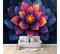 3D Wallpaper Datura Flower 500x280cm,Modern Art Wall Murals Photo Wall Mural Flowers,for Living Room Bedroom Children's Room Home Decoration, Easy to Install