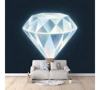 3D Wallpaper Diamond 300x256cm,Modern Art Wall Murals Photo Wall Mural,for Living Room Bedroom Children's Room Home Decoration, Easy to Install