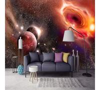 3D Wallpaper For Restaurant Café Universe Outer Space Landscape 500(W)X350(H)Cm Children'S Room Wallpaper Mural 3D Peel And Stick Self-Adhesive Wall Sticker Girl Room Decorate Wall Wallpaper C-2109763