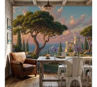 3D Wallpaper Horizon Pine Trees 250 x 175 cm Wall Murals Living Room