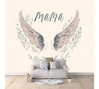 3D Wallpaper Mama 500x280cm,Modern Art Wall Murals Photo Wall Mural Flower Wings,for Living Room Bedroom Children's Room Home Decoration, Easy to Install