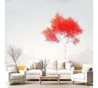 3D Wallpaper Minimalist, Oriental, Landscape 400 x 280 cm Wall Mural,Tree, River Wallpaper Mural for Bedroom, Kindergarten, Scenic Garden Wall Hanging