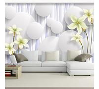 3D Wallpaper Mural Flower Wall Poster Abstract Art Photo Wallpaper Non-Woven 3D Effect Wallpaper Mural Decoration for Bedroom Living Room Corridor 157.5 x 110.2 inches(WxH)
