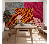 3D Wallpaper Photo Abstract Zebra Stripe Wall Mural 350 x 256 cm, Non-Woven Animal Print Art Print Wallpaper Bedroom Decoration Wall Covering Poster Picture Design