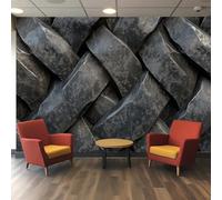 3D Wallpaper Pwallpaper Mountain Rock Woven Texture Wallpaper, Polyester Fabric Wall Covering for Living Room Bedroom Stairs Hall Home Decoration