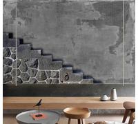 3D Wallpaper Retro Grey Concrete Wall Stone Wall Industrial Style | Easy to Install Ideal for Creating Luxurious Décor in Bespoke Offices Living Rooms Bedrooms and Behind TV Screens-300cm×210cm