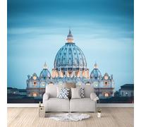 3D Wallpaper St. Peter's Basilica 300x256cm,Modern Art Wall Murals Photo Wall Mural,for Living Room Bedroom Children's Room Home Decoration, Easy to Install