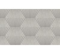 3D Wallpaper Titanium 3 Non-Woven Wallpaper 10.05 m x 0.53 m Grey Silver Made in Germany 382043 38327-3