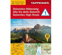 3D-Wanderkarte Dolomiten-Höhenweg 1: Cartina escursionistica 3D Alta Via delle Domiti #1 1:25000