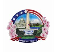3D Washington D.C USA Fridge Magnet Travel Souvenir Refrigerator Decoration Magnetic Sticker Hand Painted Craft