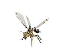 3D Wasp Metal Puzzle for Adults, 3D Steampunk Mechanical Wasp Assembly Model Kit, Metal Insect Animal Puzzle, DIY Gift for Women/Men(300PCS+)