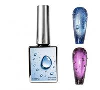 3D Water Drop Gel Top Coat Set, No Wipe, Bubble Ice Dew, 3D Rain Drop Effect Non-Wipe Glossy Shiny Nail Art Top Coat, High Gloss Rain Nail Gel Polish, 2-Step DIY Manicure System ，Set 2