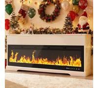 3D Water Vapor Decorative Fireplace with Adjustable Realistic Flame and Humidifier Function for Home Ambiance